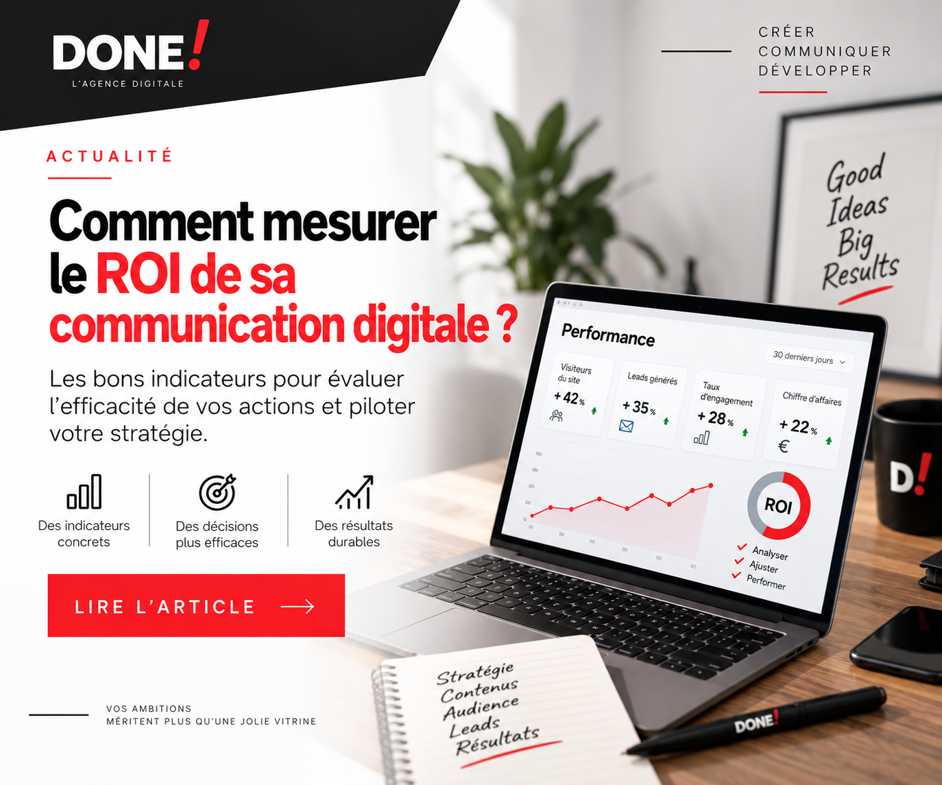 Comment mesurer le ROI de sa communication digitale – conseils de l’agence DONE à Versailles